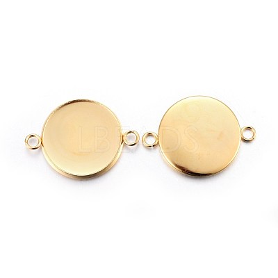 201 Stainless Steel Cabochon Connector Settings X-STAS-F191-15G-G-1