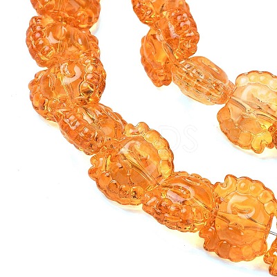 Electroplate Baking Paint Transparent Glass Beads Strands GL-CBA17FF-02B-1