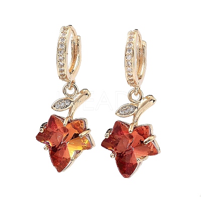 Light Gold Brass Micro Pave Cubic Zirconia Hoop Earrings EJEW-Q800-54KCG-1