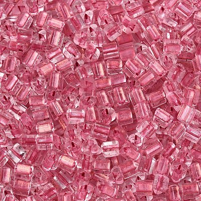 Transparent Inside Colours Glass Seed Beads SEED-T007-13F-1