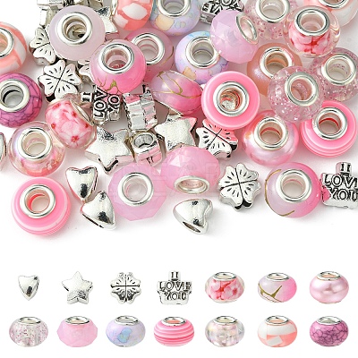 DIY Tibetan Style Alloy & Resin European Beads Making Finding Kits DIY-FS0006-78C-1