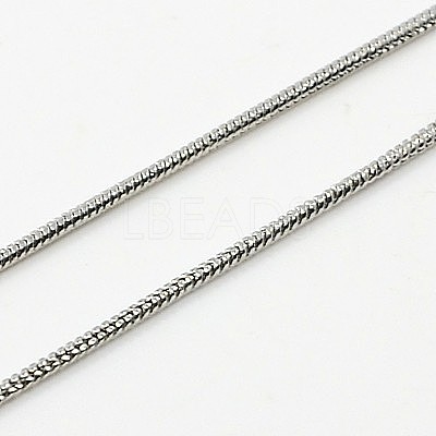 Tarnish Resistant Herringbone Chain Necklace for Men NJEW-F027-16-1mm-1