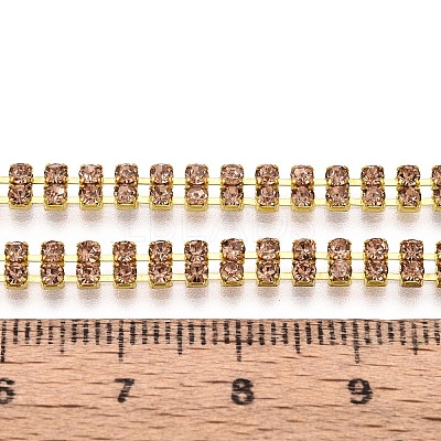 Iron Rhinestone Cup Chains CH-N005-04B-G-1