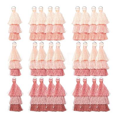 6Pcs 3 Colors Polyester Tassel Big Pendant Decorations FIND-FS0001-02A-1