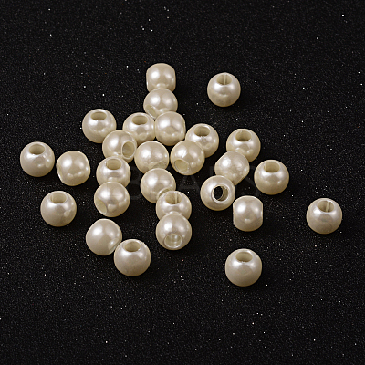 ABS Plastic Imitation Pearl European Beads X-MACR-R530-12mm-A41-1