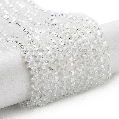 Electroplate Transparent Glass Beads Strands EGLA-A035-T3mm-A19-1
