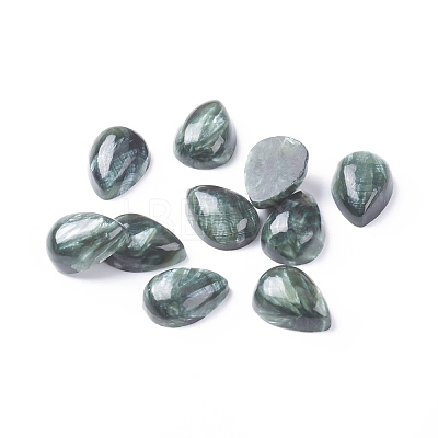 Natural Seraphinite Cabochons G-E557-09A-1
