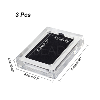 Rectangle Transparent Acrylic Jewelry Tray PDIS-WH0003-01-1