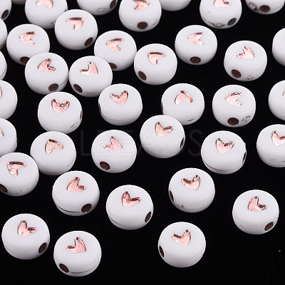 Plating Acrylic Beads LS-PACR-YWC0001-01-1