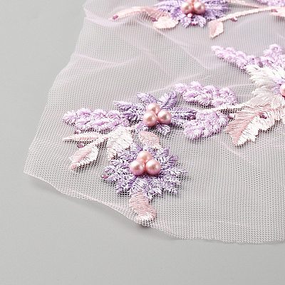3D Flower Pattern Rayon Embroidery Ornament Accessories DIY-WH0399-52A-1