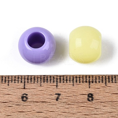 Opaque Plastic European Beads KY-N025-15-1