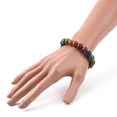 Ethnic Style Colorful Handmade Porcelain Beaded Stretch Bracelet for Women BJEW-JB09089-01-1
