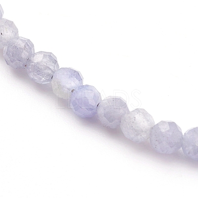 Natural Tanzanite Beaded Necklaces NJEW-JN03315-04-1