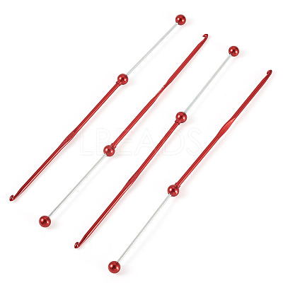 4Pcs DIY Alloy Beadable Crochet Hooks AJEW-TA0003-50A-1
