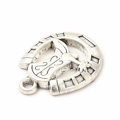 Tibetan Style Alloy Pendants PALLOY-B012-01A-AS-1