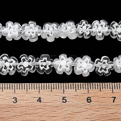 Handmade Millefiori Lampwork Beads Strands LAMP-F035-09S-1
