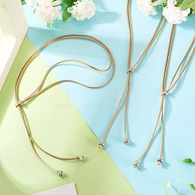 Waxed Polyester Cord Slider Necklace Making NJEW-TAC0018-04-1