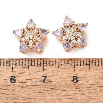 Brass Micro Pave Cubic Zirconia Beads CU-CBAEC99-33G-01-1
