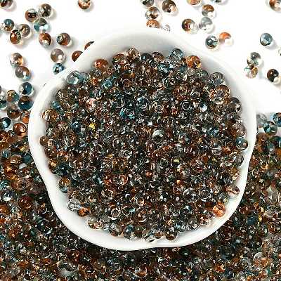6/0 Spray Paint Fringe Glass Seed Beads SEED-H003-11G-1