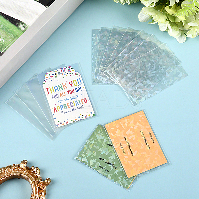 2 Bags 2 Styles Rectangle Laser Transparent Plastic Packaging Bags ABAG-SP0001-46A-1