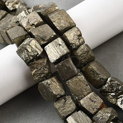 Natural Pyrite Beads Strands G-P322-20-1