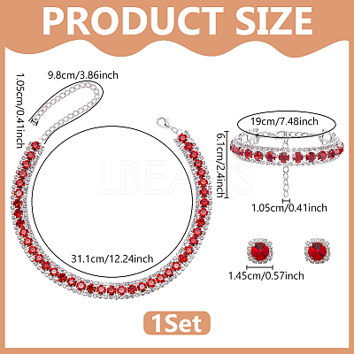 1 Bag Brass & Glass & Iron Jewelry Sets SJEW-UN0001-28-1