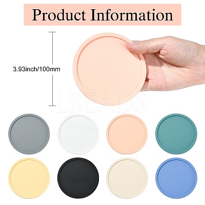 8 Pcs 8 Colors Silicone drainage insulation coaster with marble pattern ST-CJ0008-10-1