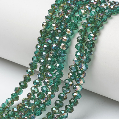 Electroplate Glass Beads Strands EGLA-A034-T4mm-J01-1