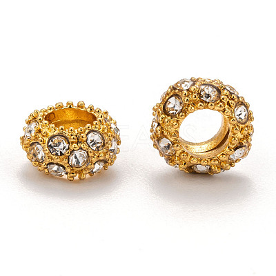 Alloy Rhinestone European Beads CPDL-H997-3-1