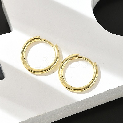 Brass Huggie Hoop Earrings EJEW-K083-29G-1
