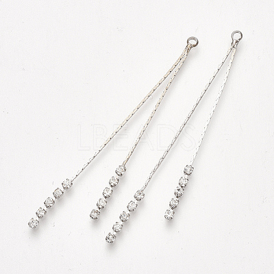 Brass Chain Tassel Big Pendants KK-T032-167P-1