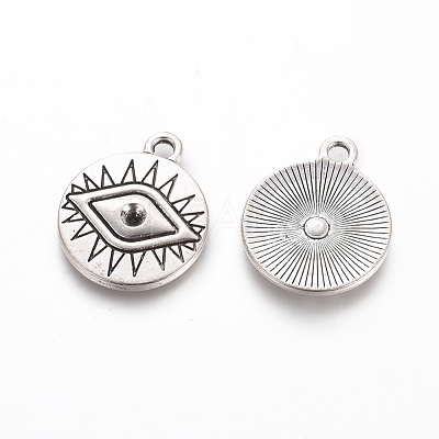 Rack Plating Tibetan Style Alloy Pendant Rhinestone Settings X-TIBEP-L005-08AS-1