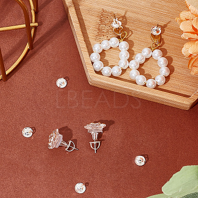 8Pcs 925 Sterling Silver Ear Nuts STER-BBC0007-46-1