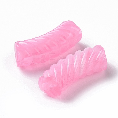 Two Tone Opaque Acrylic Beads X-OACR-A016-06-1
