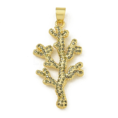 Rack Plating Brass Pave Cubic Zirconia Pendants KK-U029-11G-05-1