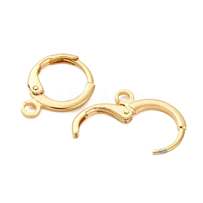 Brass Huggie Hoop Earring Findings X-KK-L179-04G-A-01-1
