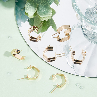 20Pcs Brass Stud Earring Findings KK-BBC0004-33-1