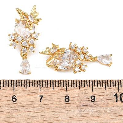 Brass Micro Pave Cubic Zirconia Pendants CU-CBA7392-07G-01-1