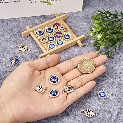 DIY Evil Eye Jewelry Making Finding Kit FIND-TA0002-62-1
