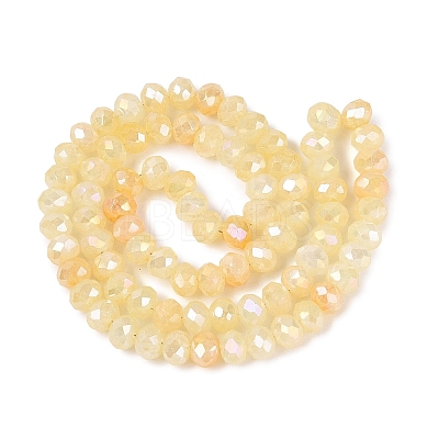 Electroplate Crackle Imitation Jade Glass Beads Strands LS-EGLA-Q131-02B-08-1