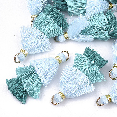 Polycotton(Polyester Cotton) Tassel Pendant Decorations X-FIND-T018-02-1