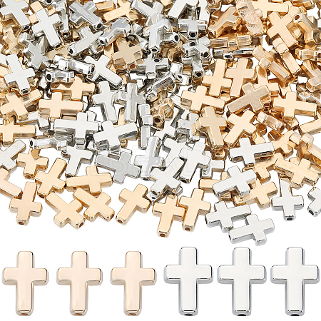 400Pcs 2 Colors CCB Plastic Beads CCB-SP0001-03-1