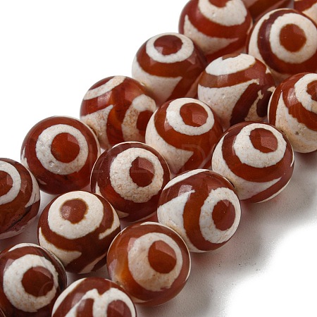 Tibetan Style dZi Beads Strands G-P526-D08-02-1