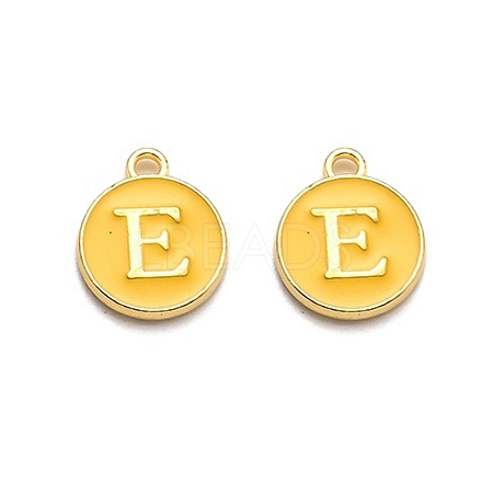 Golden Plated Alloy Enamel Charms LS-ENAM-Q437-13E-1