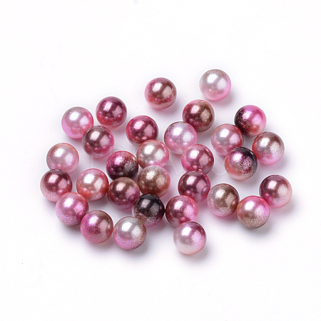 Rainbow Acrylic Imitation Pearl Beads OACR-R065-5mm-A10-1