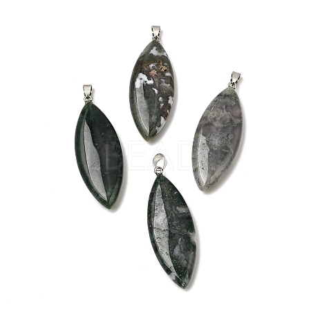 Natural Moss Agate Big Pendants G-F820-06E-1