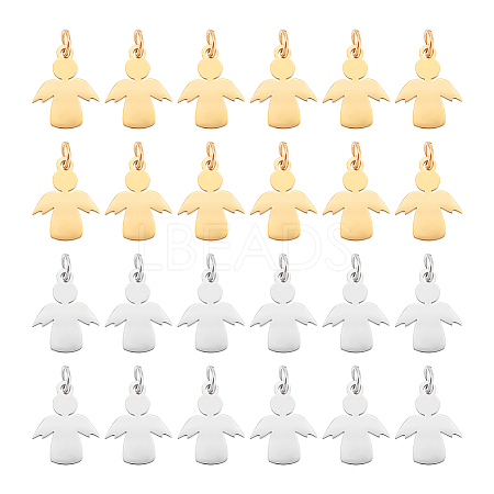 Unicraftale 12Pcs 2 Colors 201 Stainless Steel Pendants STAS-UN0053-68-1