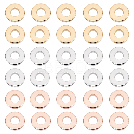 60Pcs 3 Colors 201 Stainless Steel Linking Rings STAS-UN0036-94-1