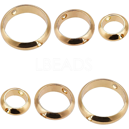 BENECREAT 54Pcs 3 Style Ring Brass Bead Frames KK-BC0004-48-1