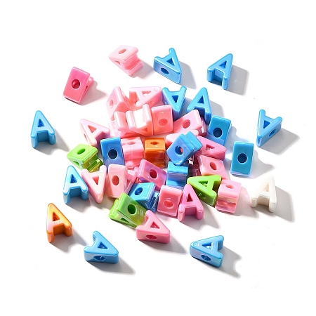 UV Plating Opaque Acrylic European Beads SACR-Z007-01A-1